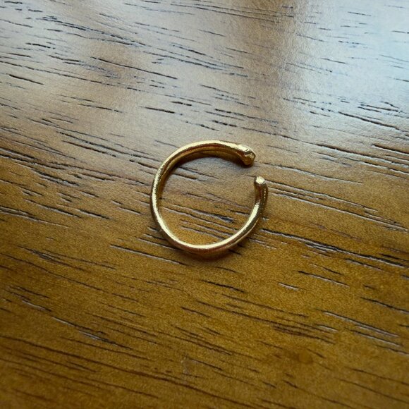 Handmade Split Ring Gold Hard Plate Brass Size 6 by RAHA Jewelry - Picture 2 of 2